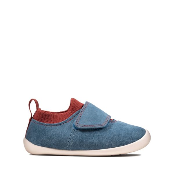 Clarks Girls Roamer Seek Canvas Blue | CA-625379